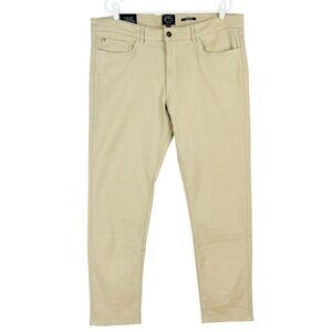Ben Sherman Men's Slim Fit Stretch Beige Pants 38x32 Regular Mid Rise NWT